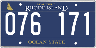RI license plate 076171
