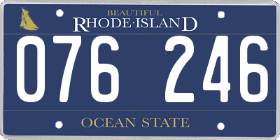 RI license plate 076246