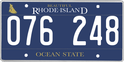 RI license plate 076248