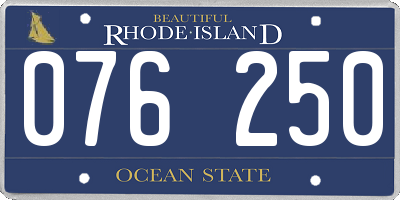 RI license plate 076250