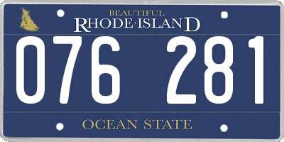 RI license plate 076281