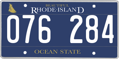 RI license plate 076284