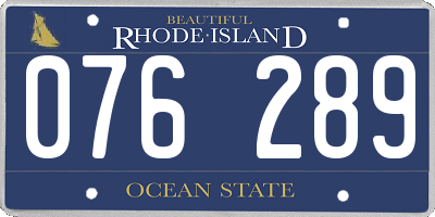 RI license plate 076289