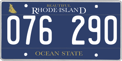 RI license plate 076290