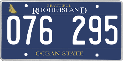 RI license plate 076295
