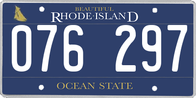 RI license plate 076297