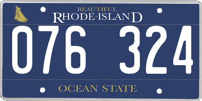 RI license plate 076324