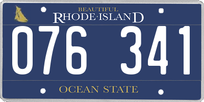 RI license plate 076341