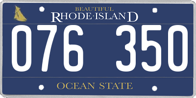 RI license plate 076350