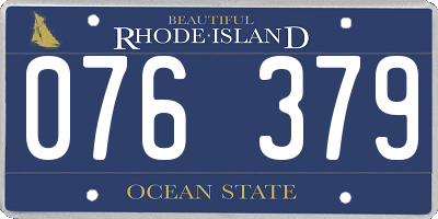 RI license plate 076379