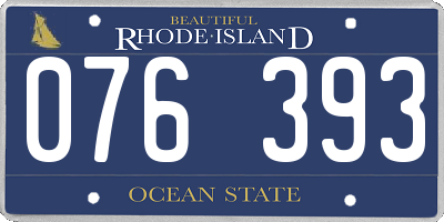 RI license plate 076393