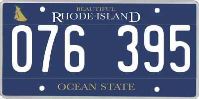 RI license plate 076395
