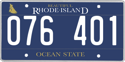 RI license plate 076401