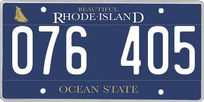 RI license plate 076405