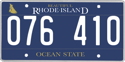 RI license plate 076410