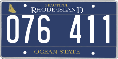 RI license plate 076411