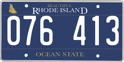 RI license plate 076413