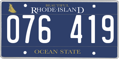RI license plate 076419