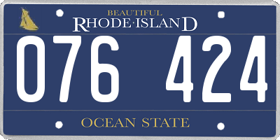RI license plate 076424