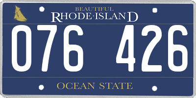 RI license plate 076426