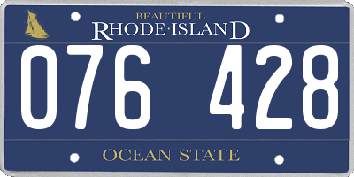 RI license plate 076428