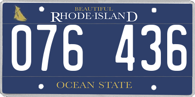 RI license plate 076436