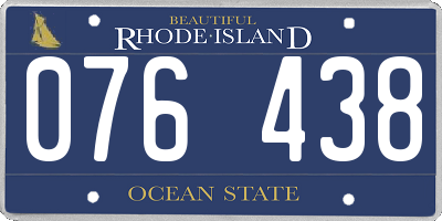 RI license plate 076438