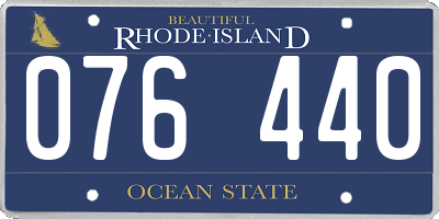 RI license plate 076440