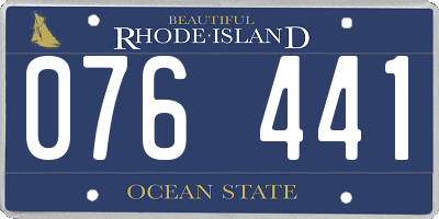 RI license plate 076441