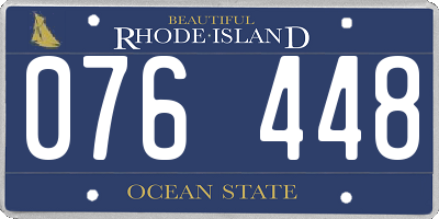 RI license plate 076448
