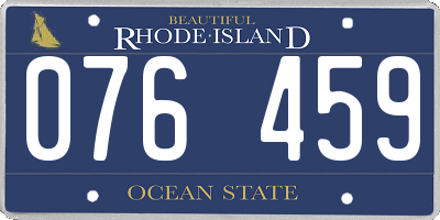 RI license plate 076459