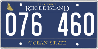 RI license plate 076460