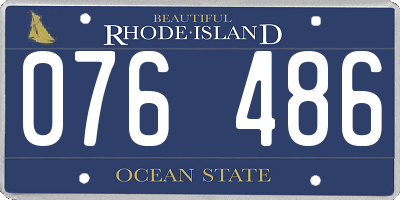 RI license plate 076486
