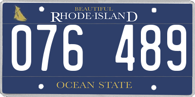 RI license plate 076489