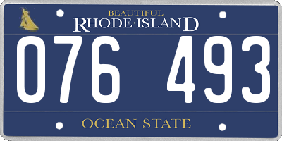 RI license plate 076493