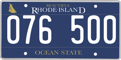 RI license plate 076500