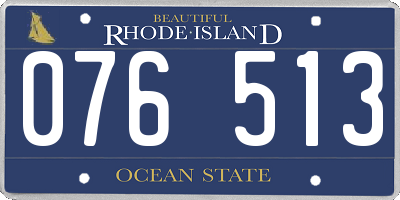 RI license plate 076513