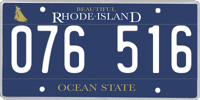 RI license plate 076516