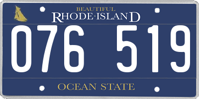 RI license plate 076519