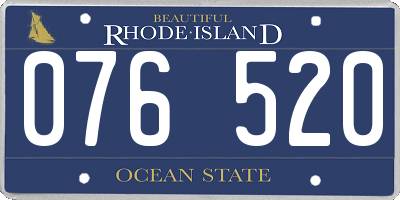 RI license plate 076520