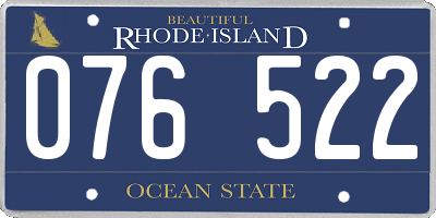 RI license plate 076522