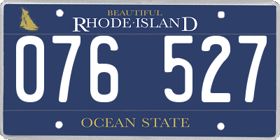 RI license plate 076527