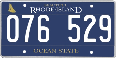 RI license plate 076529