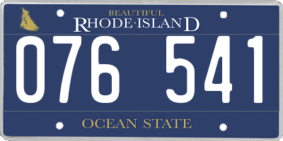 RI license plate 076541