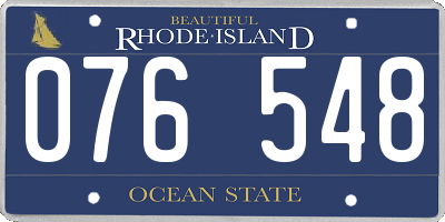 RI license plate 076548
