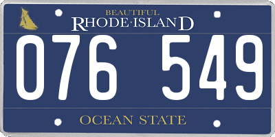 RI license plate 076549