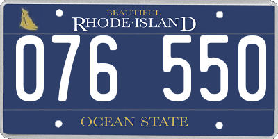 RI license plate 076550
