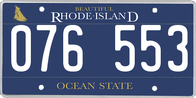 RI license plate 076553