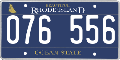 RI license plate 076556