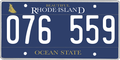 RI license plate 076559